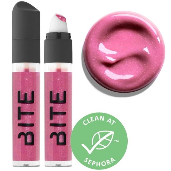 🌼SALE! 2/$35 BITE BEAUTY Plumping Gloss in Rose Meringue - Picture 1 of 15